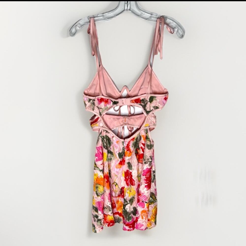For Love & Lemons Floral Lace Dascha Bustier Mini Dress Sz S - Picture 3 of 7